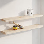 Homeforia 30 inch Wood Floating Shelves, High End Solid Natural Wood 30inch by Homeforia