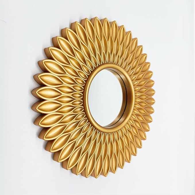 Gold Mirrors for Wall Decor Pack of 3. Round Mirrors.Rays of Light and Annual - Image 6