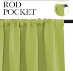 NICETOWN Fresh Green Blackout Curtains 48 inches Long - Image 2
