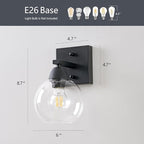 Bathroom Light Fixtures, 1-Light Matte Black Vanity Light - Image 6