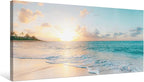 Goldfoilart Ocean Beach Sunset Canvas Wall Art - Image 8