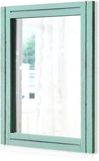 AAZZKANG Wood Framed Wall Mirror Large 65 x 45 cm Rectangle Rustic Vanity by AAZZKANG