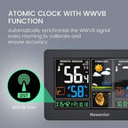 Newentor Weather Station Wireless Indoor Outdoor Thermometer, Color Display - Image 4