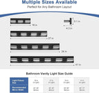 Modern LED Small Bathroom Lights Fixtures 3-Light, Metal Black Acrylic Wall - Image 4