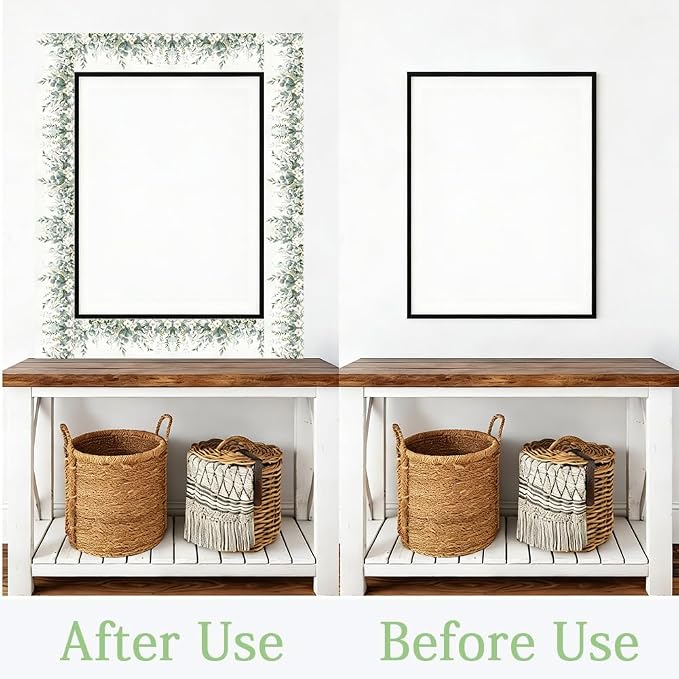 Eucalyptus Peel and Stick Wallpaper Border 196.9 x 3.9 Inch Wall Border Trim - Image 5