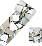 HOMETITUTE Wallpaper Border Peel and Stick Wall Decor PVC Mosaic Mirror Look by HOMETITUTE