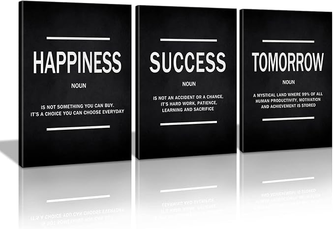 KAWAHONE Success Quotes Wall Art, Motivational Entrepreneur Tomorrow Poster by KAWAHONE