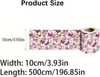 Pink Floral Wallpaper Border 196x4 Inch Peel and Stick Wall Border Removable - Image 4