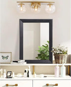 AAZZKANG Black Mirrors for Wall Rectangle Wood Framed Large 20"x16" Decorative - Image 4