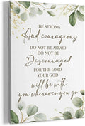 HIWX Christian Inspirational Wall Decor, Be Strong and Courageous Bible Verses by HIWX