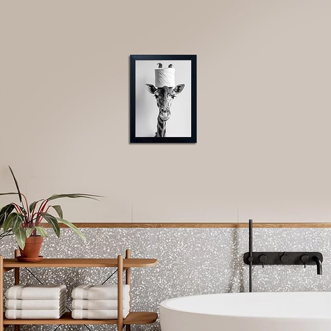 Funny Bathroom Wall Decor, Giraffe - Image 5