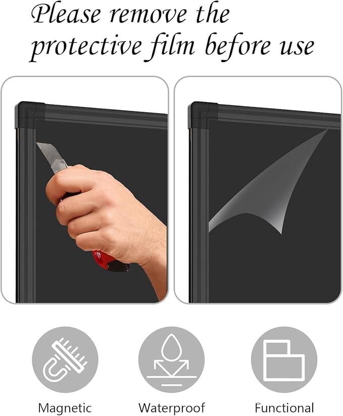 XBoard Magnetic Chalkboard 48 x 31 inch Chalk Board/Black Board, Display - Image 4