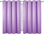 LEMOMO Blackout Curtains 66 x 54 Inch Long Lavender Curtains Set of 2 Panels - Image 2