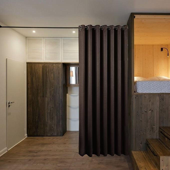 NICETOWN Room Dividers Curtain Screen Partitions, Patio Sliding Door Curtain - Image 2