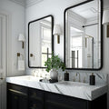 USHOWER 2-Pack Black Bathroom Mirrors by USHOWER