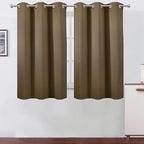 LEMOMO Brown Blackout Curtains 42 x 54 Inch Length Set of 2 Panels Grommet by Lemomo