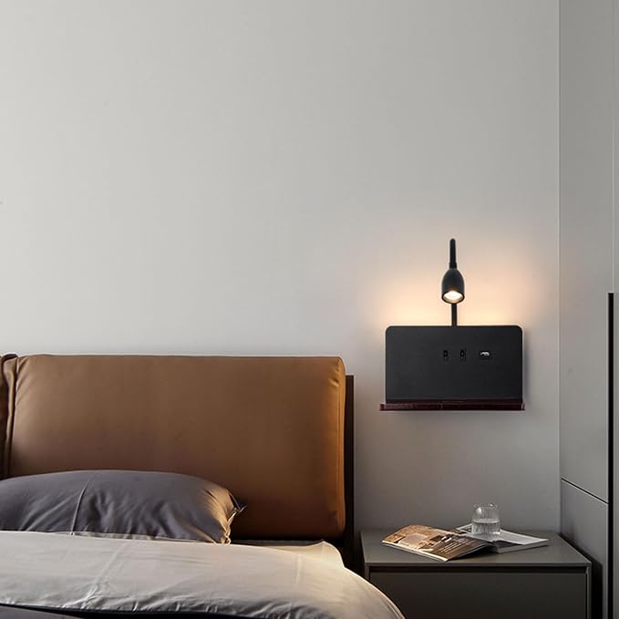 Bedside Wall Sconces with Wireless Charging Station & USB Charging, 3 - Image 7