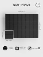 Bumusty Large Felt Bulletin Board, 30 Push Pins, 70 Adhesive Tabs - Image 2