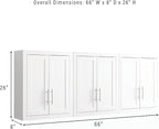 Crosley Furniture Savannah 3-Piece Wall Storage Cabinet, Cabinets - Image 3