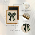 AtterrirArt Bow framed wall art, cute canvas picture print, vintage green wall - Image 7