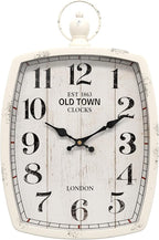 Menterry Large Retro Rectangle Wall Clock, Battery Operated Silent Decor Wall by Menterry