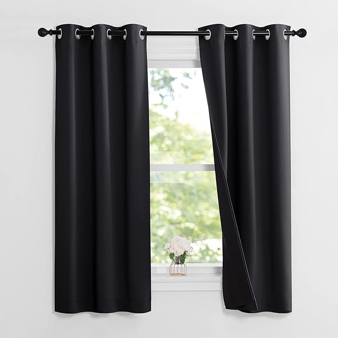 NICETOWN Complete 100% Blackout Curtain Set, Double Panels, Thermal Insulated & - Image 2