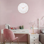 HZDHCLH Modern Wall Clocks Battery Operated, 10 inch White and Rosegold Clock - Image 7