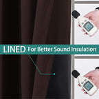 Yakamok 100% Blackout Lined Panels, Thermal Insulated Blackout Curtains - Image 4