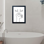 Funny Bathroom Wall Decor Black and White Bathroom Wall Art Framed Toliet Art - Image 8