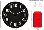 Glow in The Dark Wall Clock, Large Easy Read Numbers Tempered Glass Night Light - Image 3