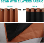 NICETOWN 100% Blackout Blinds, Burnt Orange, Laundry Room Decor Window - Image 5