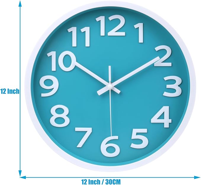Crosstime Wall Clock Silent Non Ticking Indoor Outdoor Clock Battery Operated - Image 3