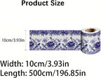 Blue Purple Floral Bird Wallpaper Border 196x4 Inch Peel and Stick Wall Border - Image 4