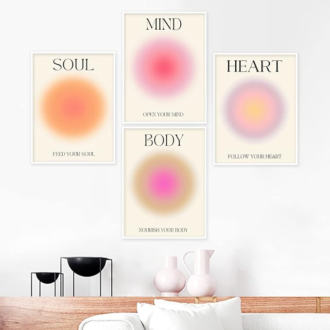 NCYEL 4 colorful abstract halo posters angel number positive energy - Image 6