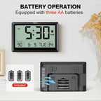 XREXS 10.4 Inch Digital Wall Clock, Battery Operated Large Display Clock - Image 4