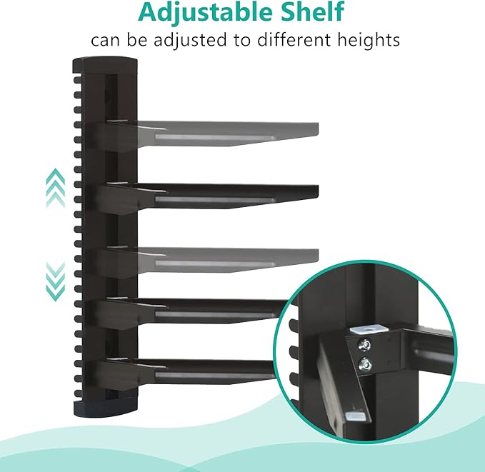 WALI Floating TV Shelf, 3 Tier Glass Projector Shelf - Image 4