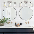 3-Light Bathroom Vanity Light, Modern Brushed Nickel Wall Lights - Image 6
