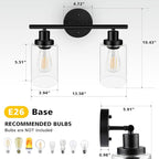 Unicozin 2 Light Vanity Lights, Bathroom Light Fixtures, Wall Lights - Image 4