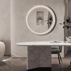 30 Inches Farmhouse Large Round Wall Mirrors Wooden, Rustic Decorative Circle - Image 6