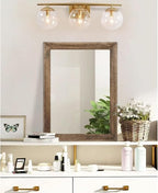 AAZZKANG Rustic Wood Mirror Rectangle Decorative Wall Mirrors - Image 4
