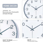 Wall Clocks Battery Operated 12 inch Modern Wall Clock, Silent Non Ticking Wall - Image 3