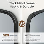 2-Pack 24x36 Inch Matte Black Bathroom Vanity Mirrors | Flush Mount Deep Set - Image 6