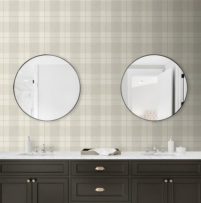 NextWall Lenox Hill Plaid Peel and Stick Wallpaper - Image 3