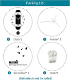 Modern Wall Clock Battery Operated Large Clock - Image 7