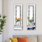 Aeveco Crystal Crush Diamond Mirrored Candle Sconces, Wall Decorations - Image 4