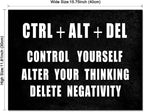 Pyradecor Motivational CTRL+ALT+DEL Classroom Positive Quotes Inspirational - Image 7