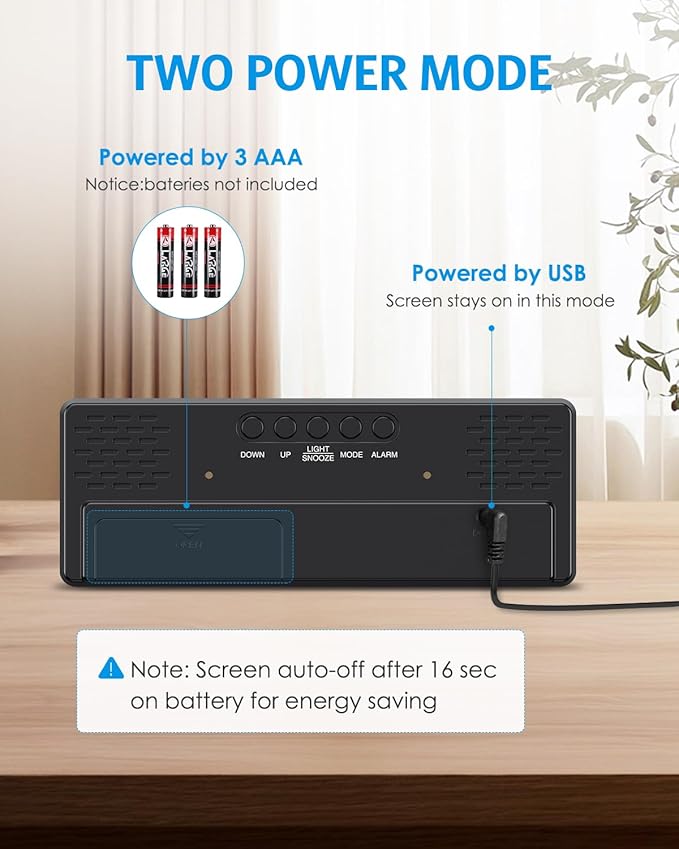 AMIR Upgraded Digital Alarm Clocks - Image 3