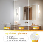 Combuh Lights for Bathroom Vanity Fixtures Above Mirror Soft Shadow Free Wall - Image 6