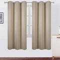 LEMOMO Beige Thermal Blackout Curtains/42 x 72 Inch/Set of 2 Panels Room by Lemomo