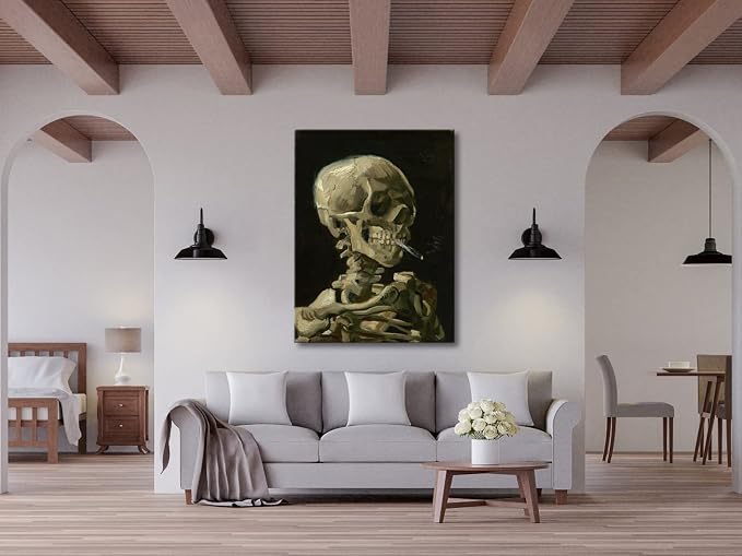 Wieco Art Large Canvas Wall Art Skull of a Skeleton - Image 3